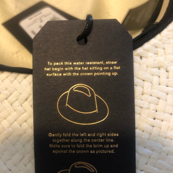 NWT Rag & Bone Womens Packable Rope Fedora Ivory - Picture 14 of 16